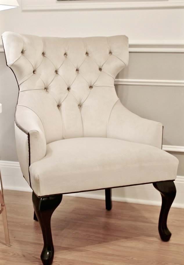 wing chair, arm chair, lounge chair, chesterfield, tufted, diamond