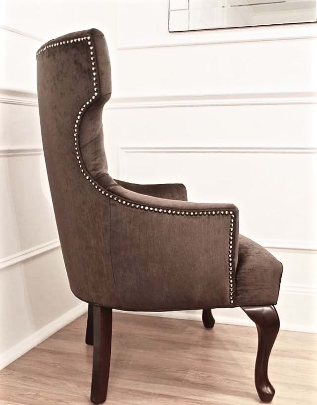 wing chair, arm chair, lounge chair, chesterfield, tufted, diamond