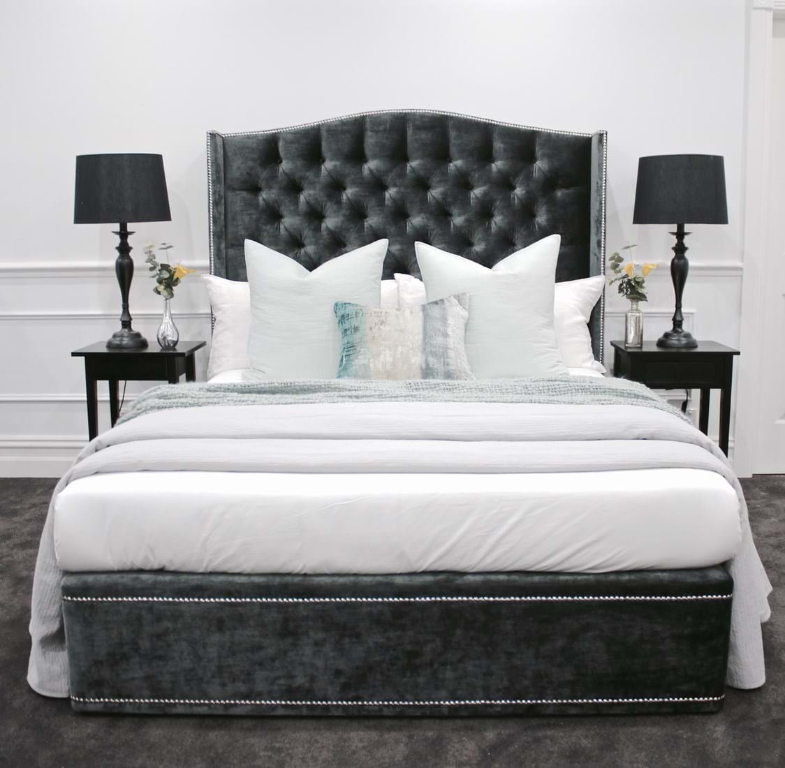 upholstered beds, upholstered bedheads,bedheads, headboards, buttoned