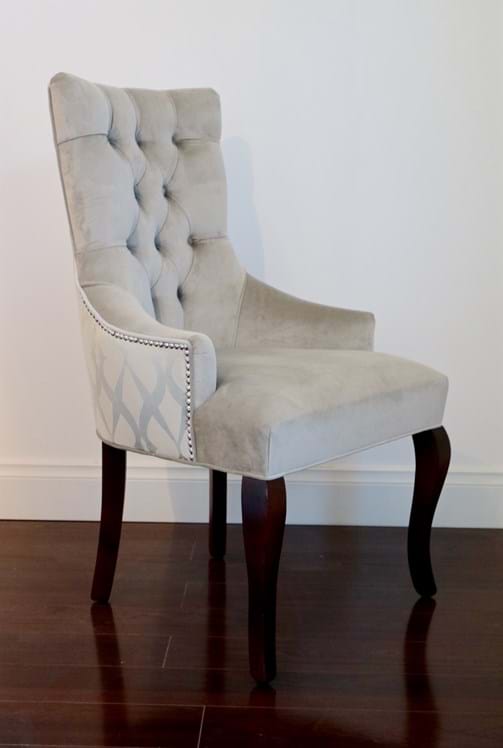 dining chair, arm chair, lounge chair, chesterfield, tufted, diamond buttoning, custom made, upholstery, chair, australia, melbourne, sydney, perth, adelaide, brisbane