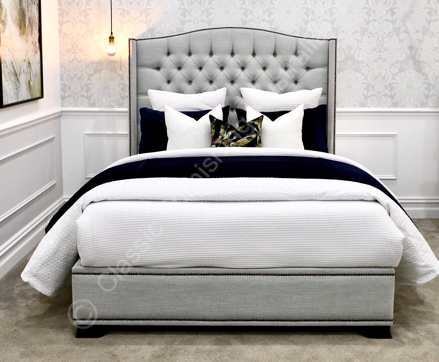 upholstered beds, upholstered bedheads,bedheads, headboards, buttoned