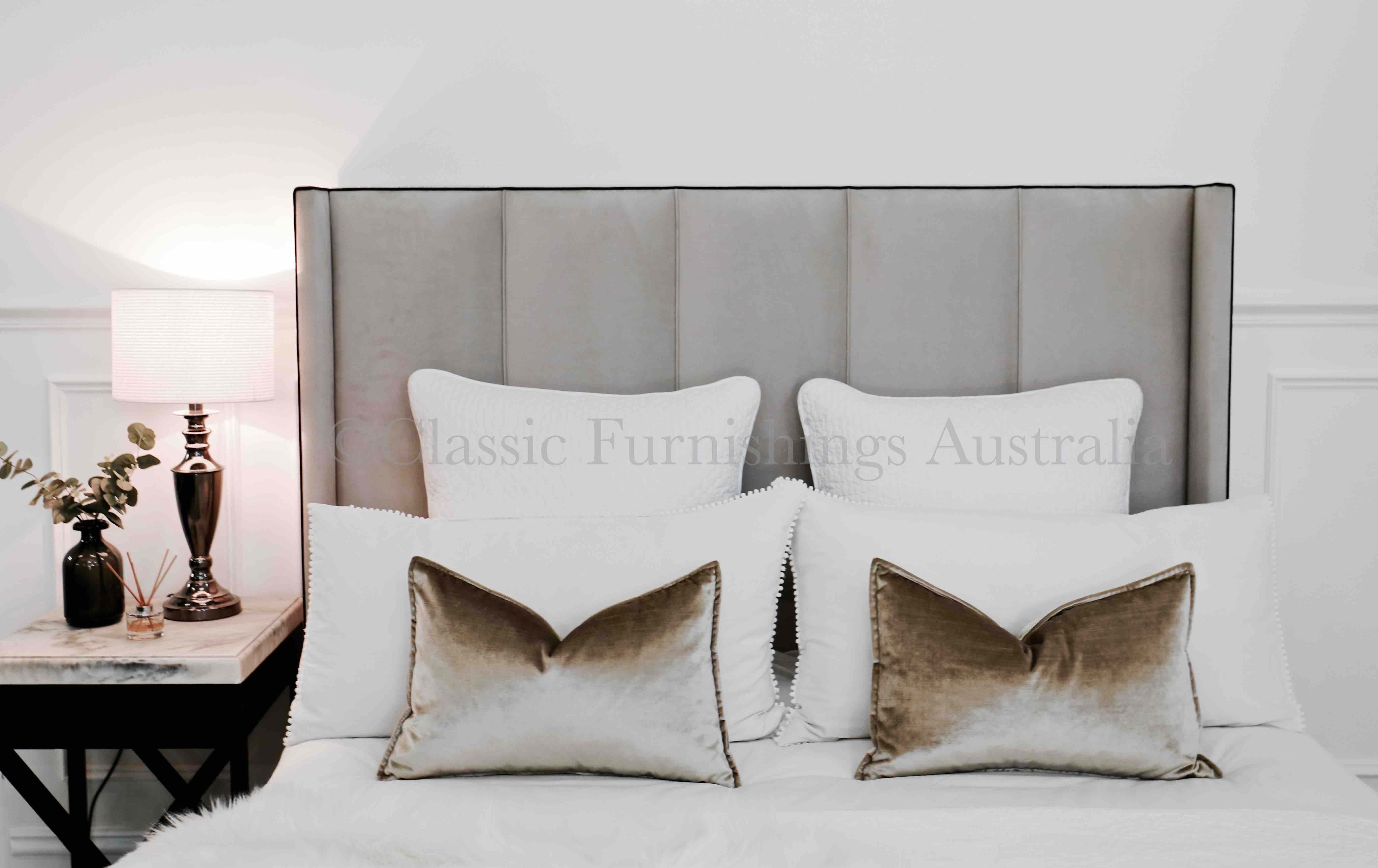 upholstered beds, upholstered bedheads,bedheads, headboards, buttoned bed, buttoned bedhead