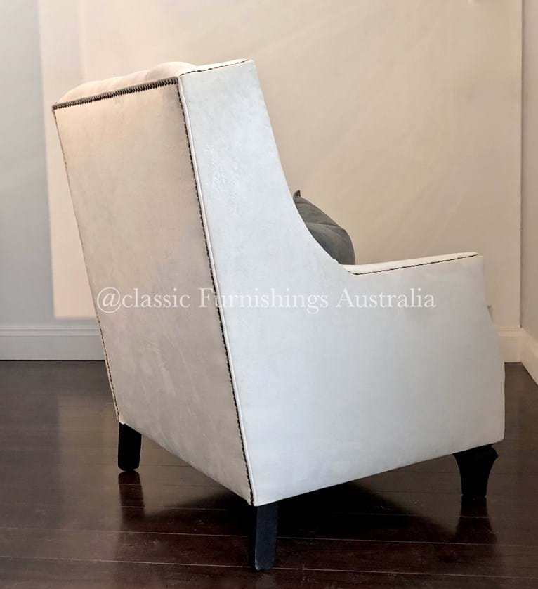 arm chair, lounge chair, chesterfield, tufted, diamond buttoning, custom made, upholstery, australia, melbourne, sydney, perth, adelaide, brisbane
