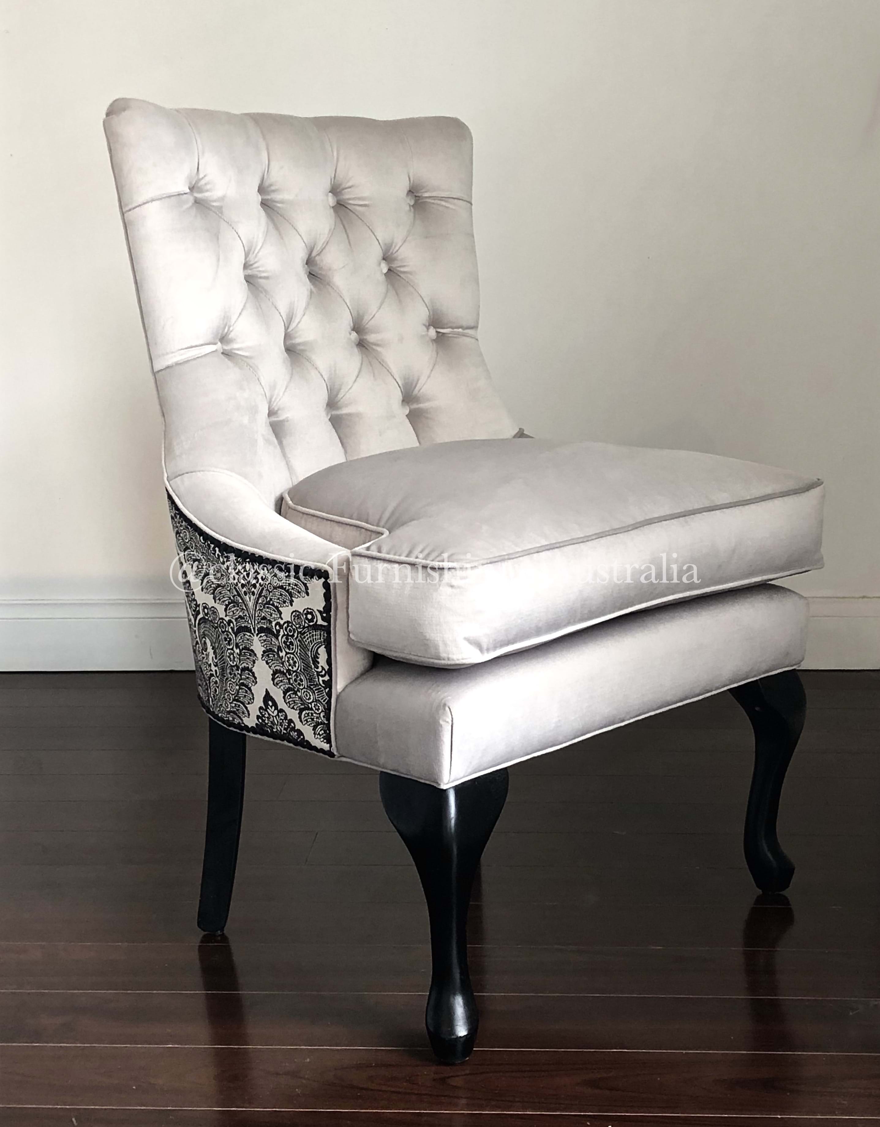 wing chair, arm chair, lounge chair, chesterfield, tufted, diamond