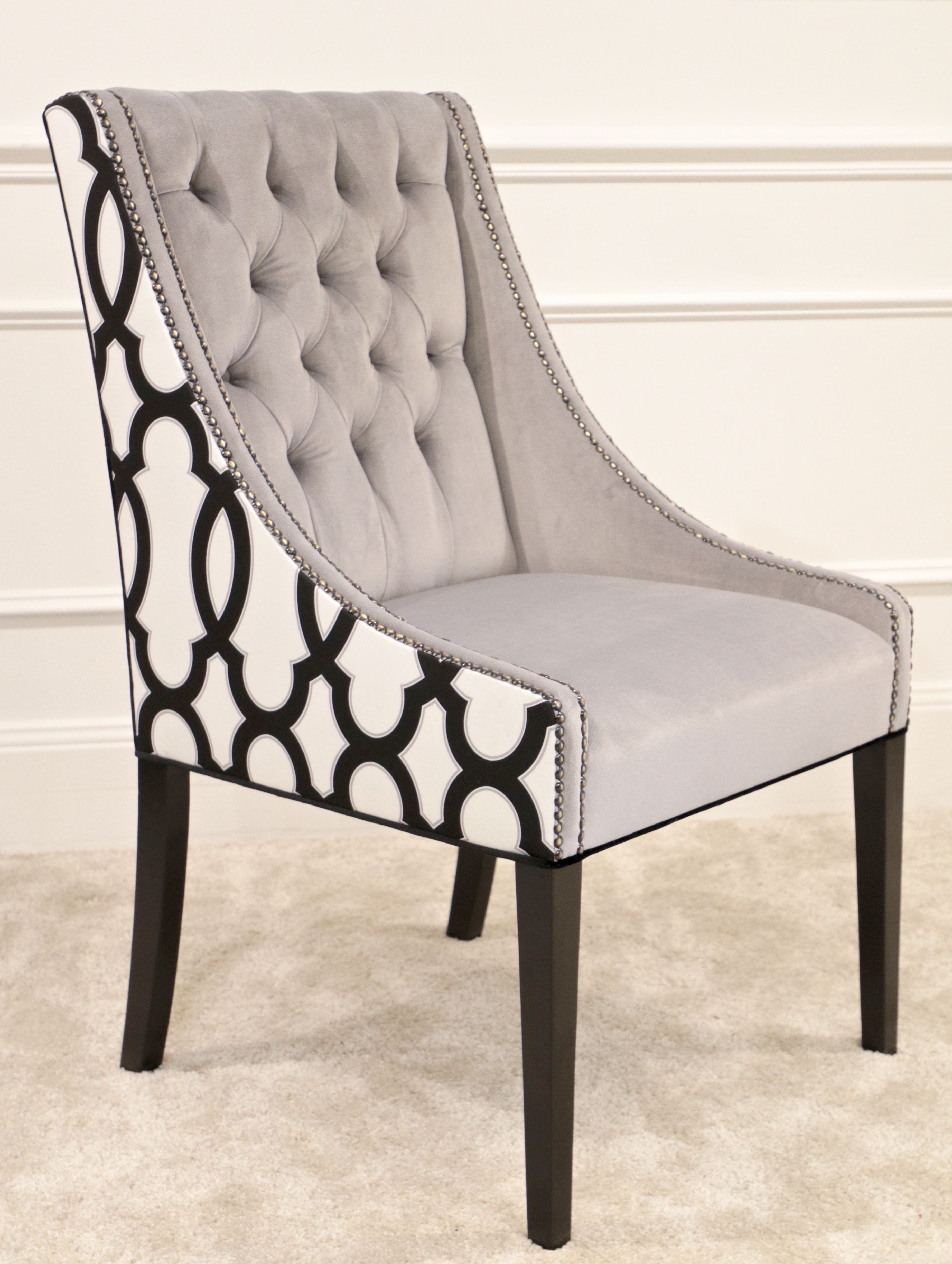 dining chair, arm chair, lounge chair, chesterfield, tufted, diamond