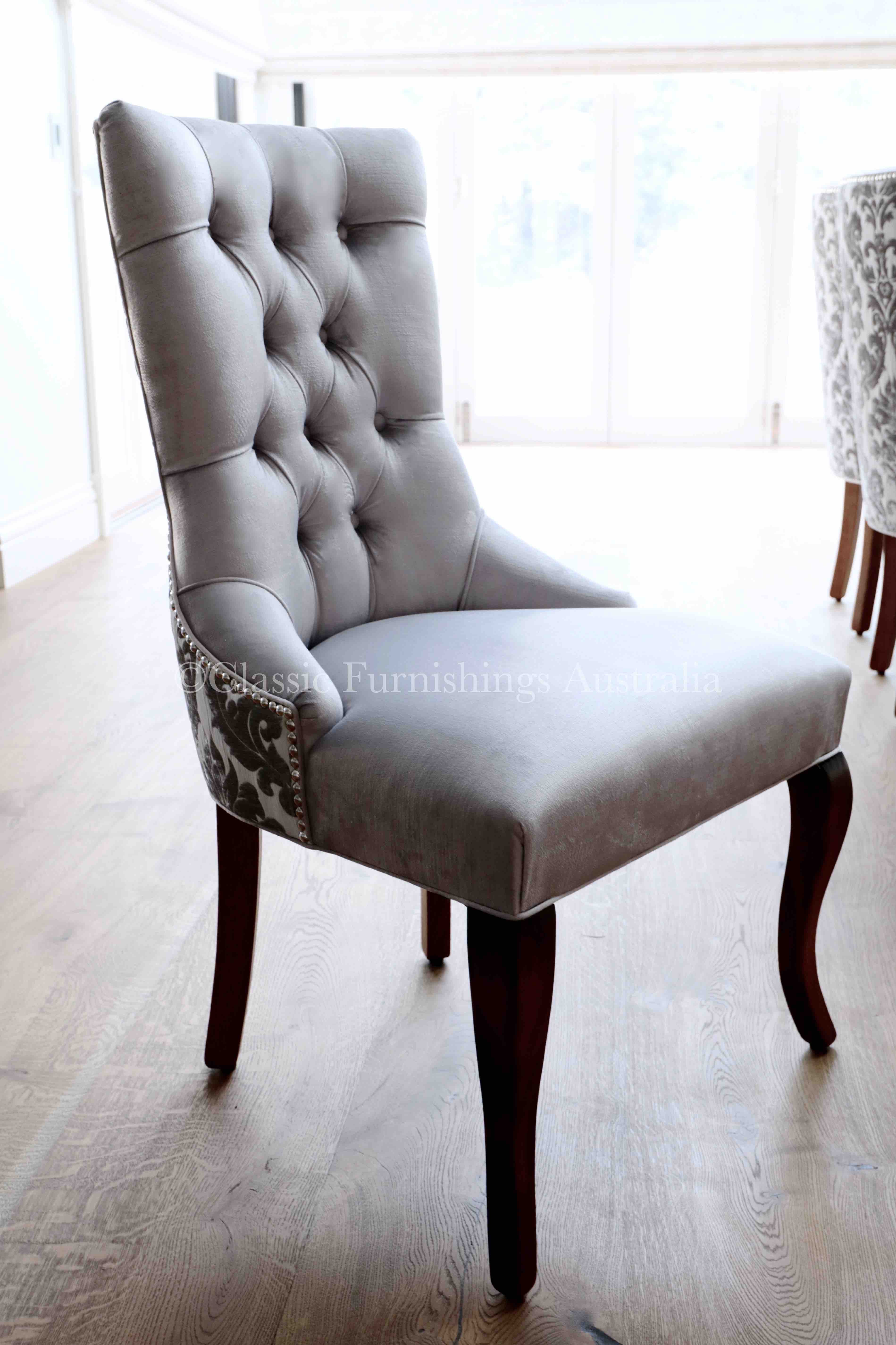 dining chair, arm chair, lounge chair, chesterfield, tufted, diamond
