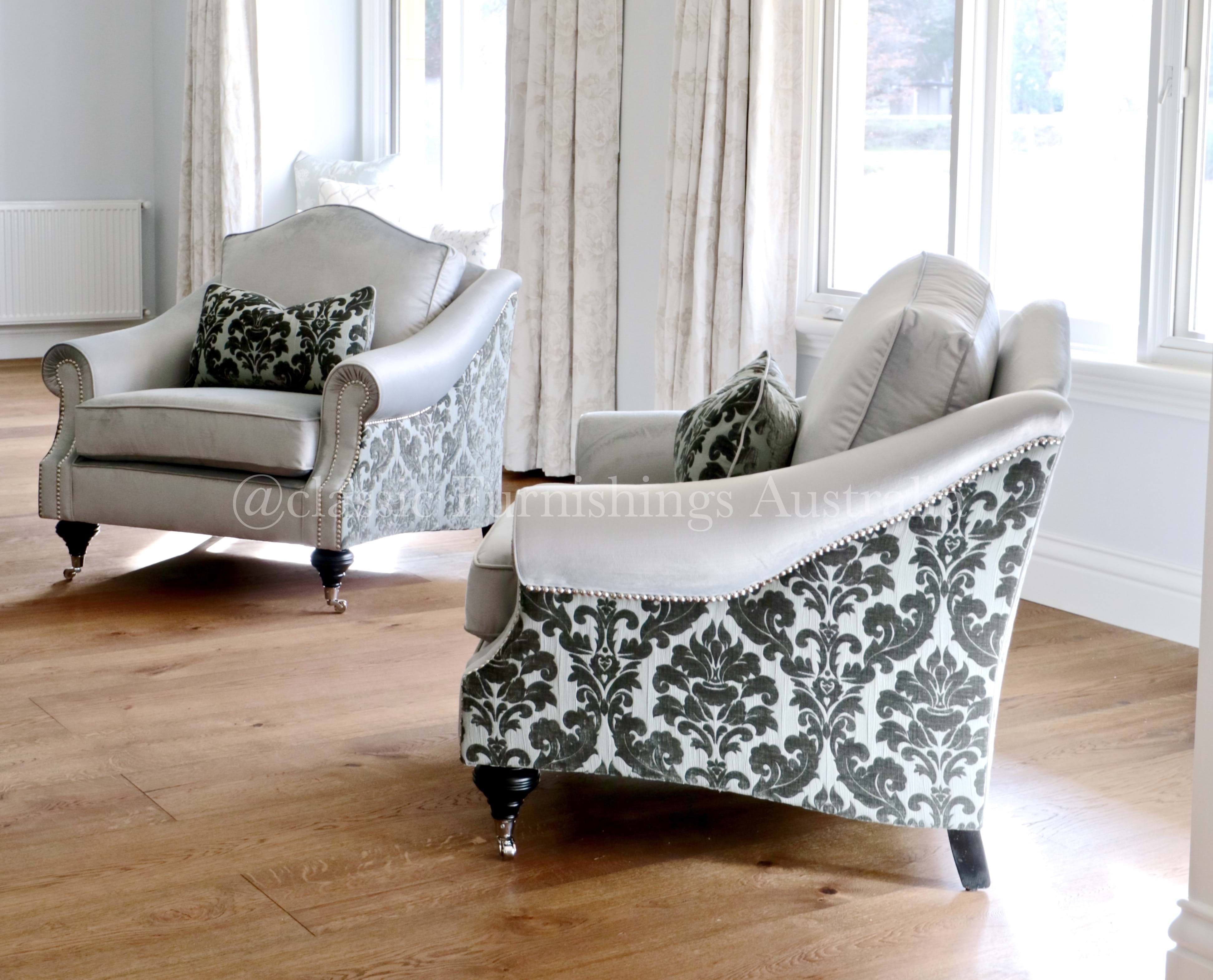 wing chair, arm chair, lounge chair, chesterfield, tufted, diamond