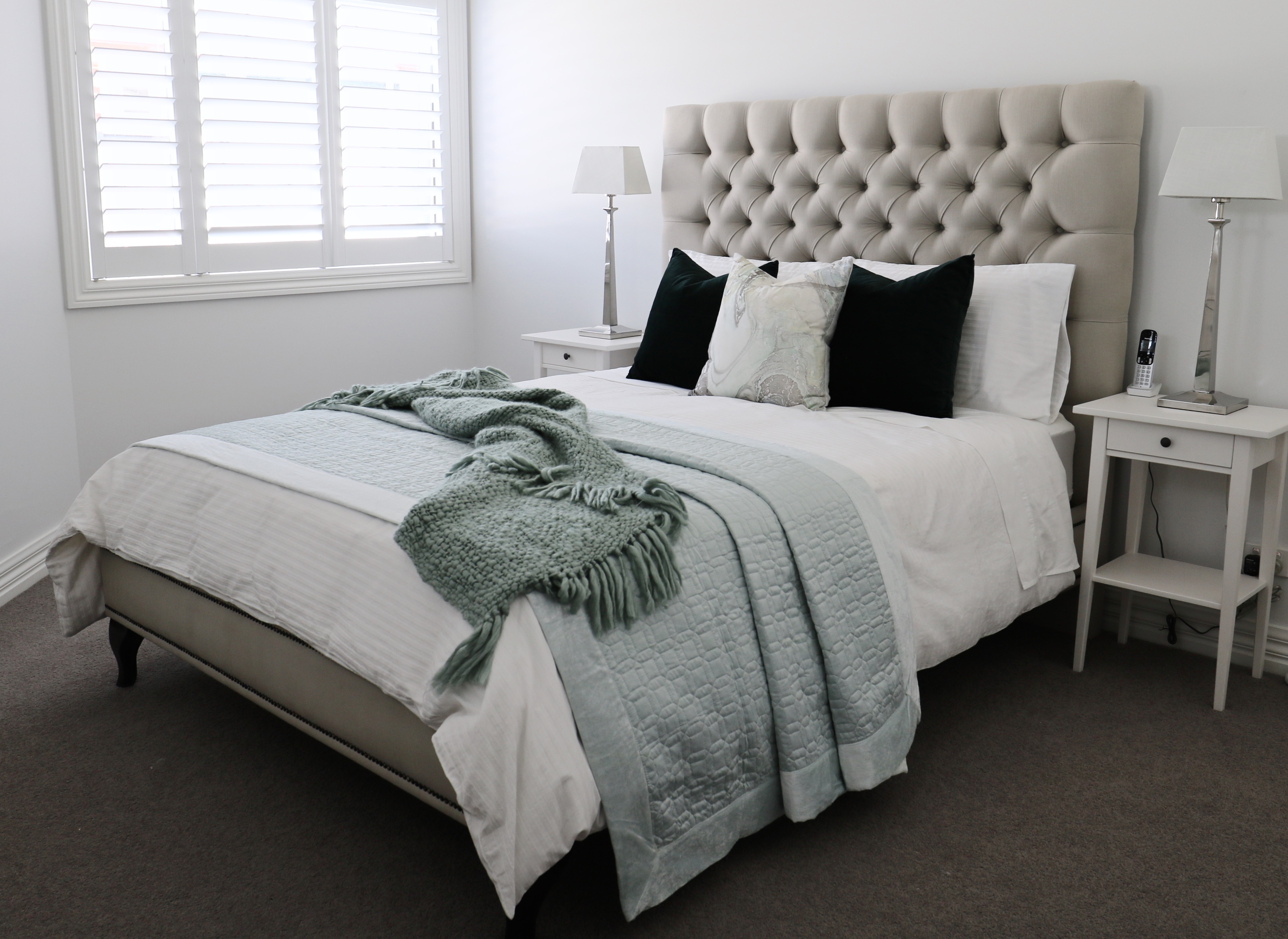 upholstered beds, upholstered bedheads,bedheads, headboards, buttoned bed, buttoned bedhead