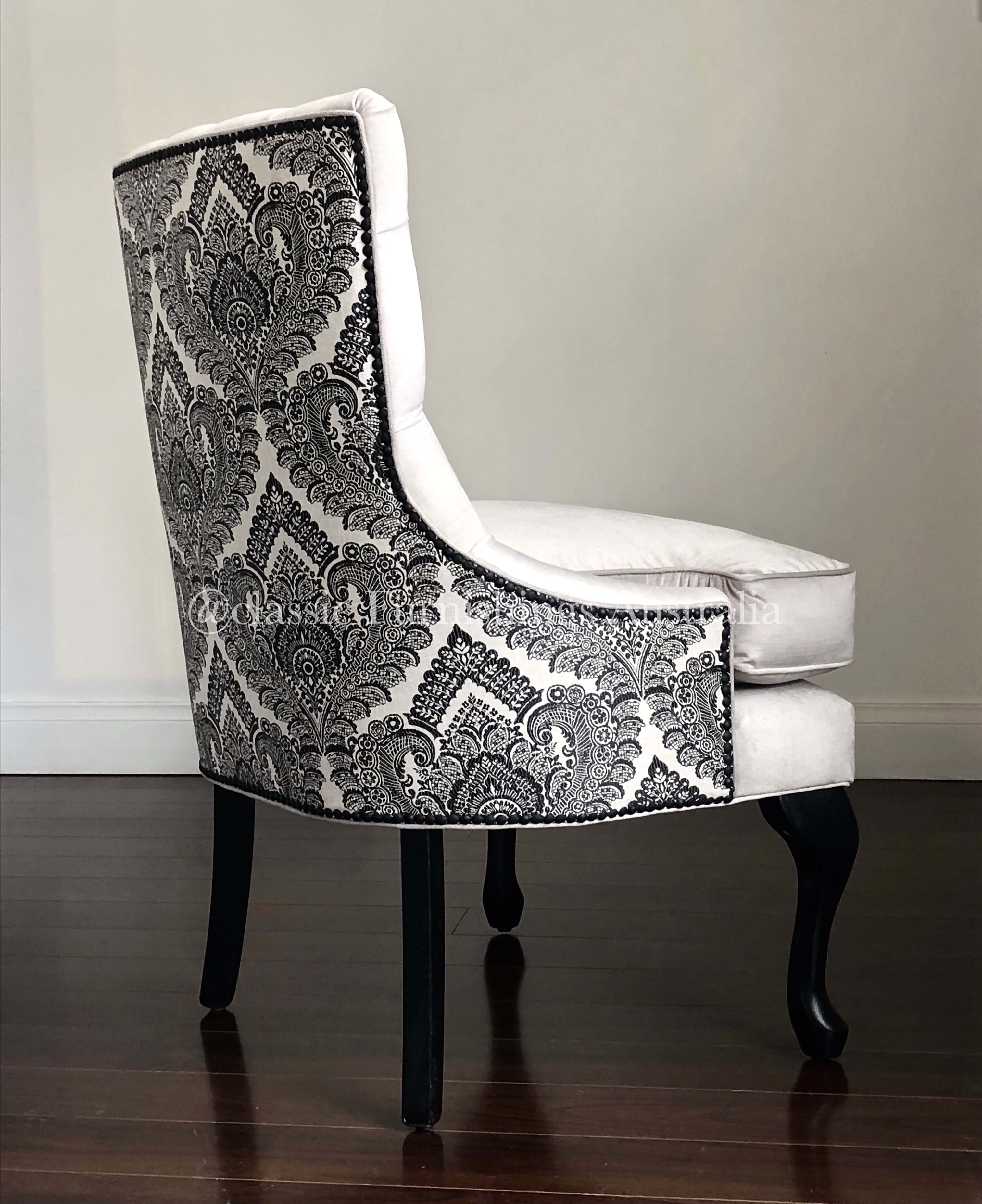 wing chair, arm chair, lounge chair, chesterfield, tufted, diamond